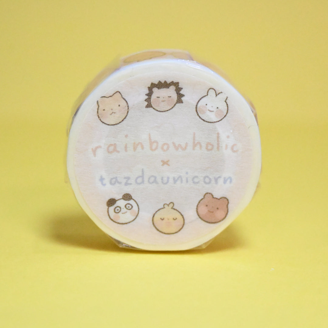 (MT039) Ruban Washi original en collaboration avec Sakura et Kawaii Animals Rainbowholic x Tazdaunicorn