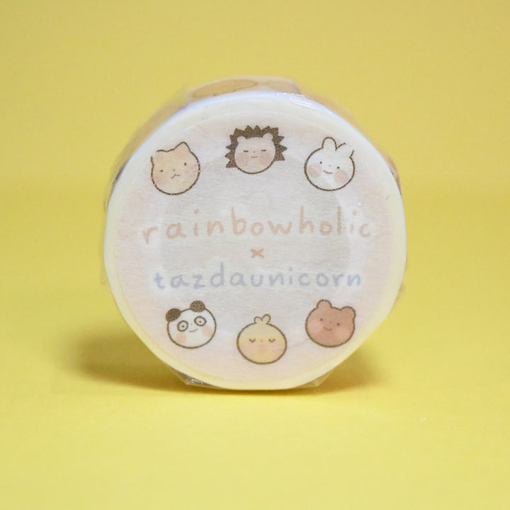 (MT039) Ruban Washi original en collaboration avec Sakura et Kawaii Animals Rainbowholic x Tazdaunicorn
