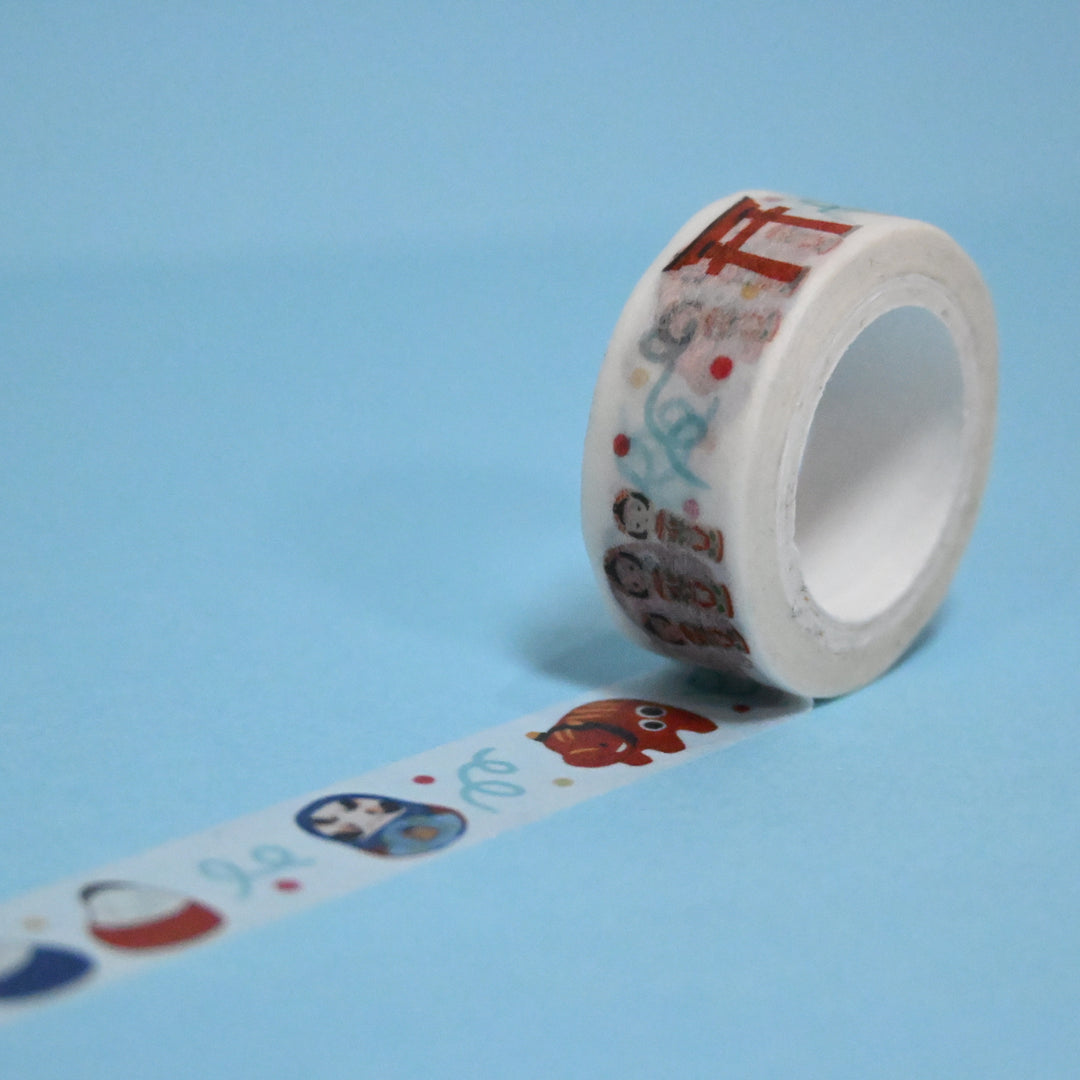 (MT035) Ruban Washi original de collaboration Houkiboshii x Rainbowholic Japan Travel (Tohoku Treasures)