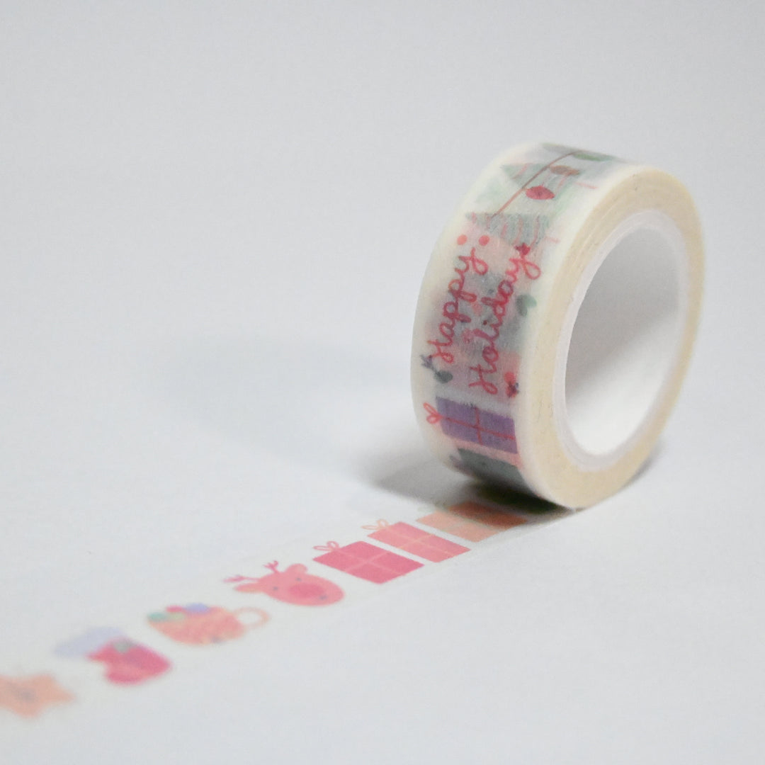 (MT034) Original Rainbowholic x Tazdaunicorn "Pastel Holidays" Collaboration Washi Tape