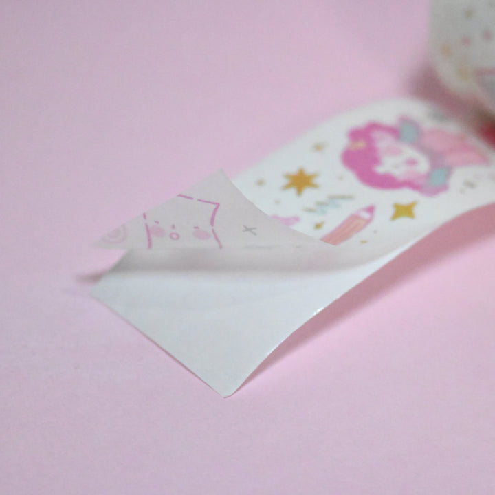 (MT045) Rainbowholic x Tazdaunicorn 3cm Washi Tape (w/ releasing paper)