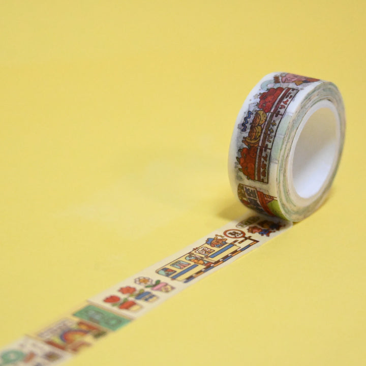(MT067) Cinta washi original de Rainbowholic x Tazdaunicorn Jujo Ginza Shotengai