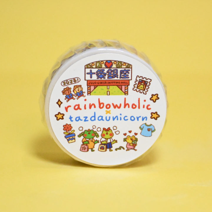 (MT067) Cinta washi original de Rainbowholic x Tazdaunicorn Jujo Ginza Shotengai