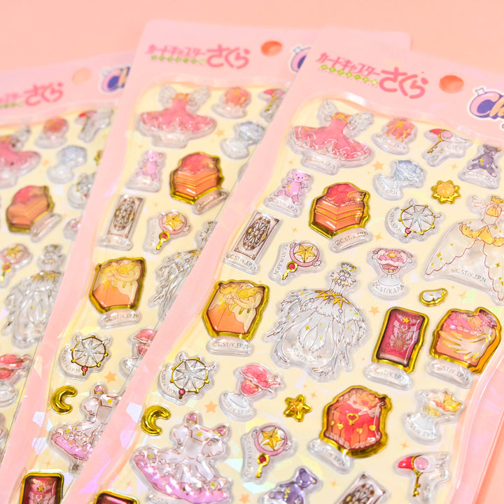 Kamio Japan Cherigem Sticker Cardcaptor Sakura 3D Sticker Sheet