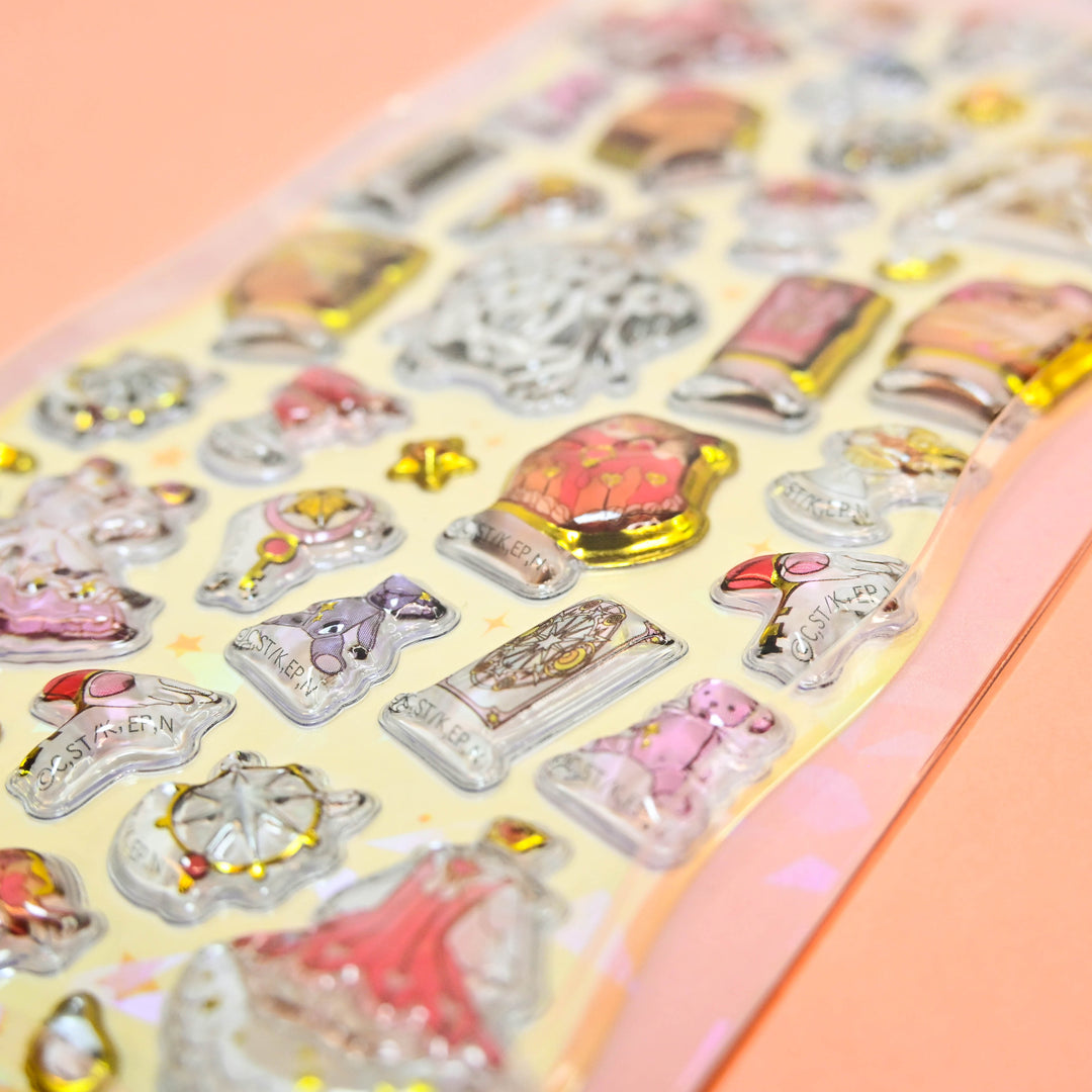 Kamio Japan Cherigem Sticker Cardcaptor Sakura 3D Sticker Sheet