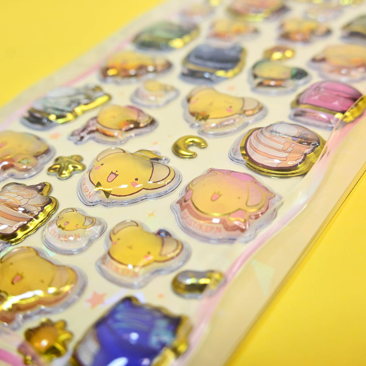 Kamio Japan Cherigem Sticker Cardcaptor Sakura Kero-chan 3D Sticker Sheet