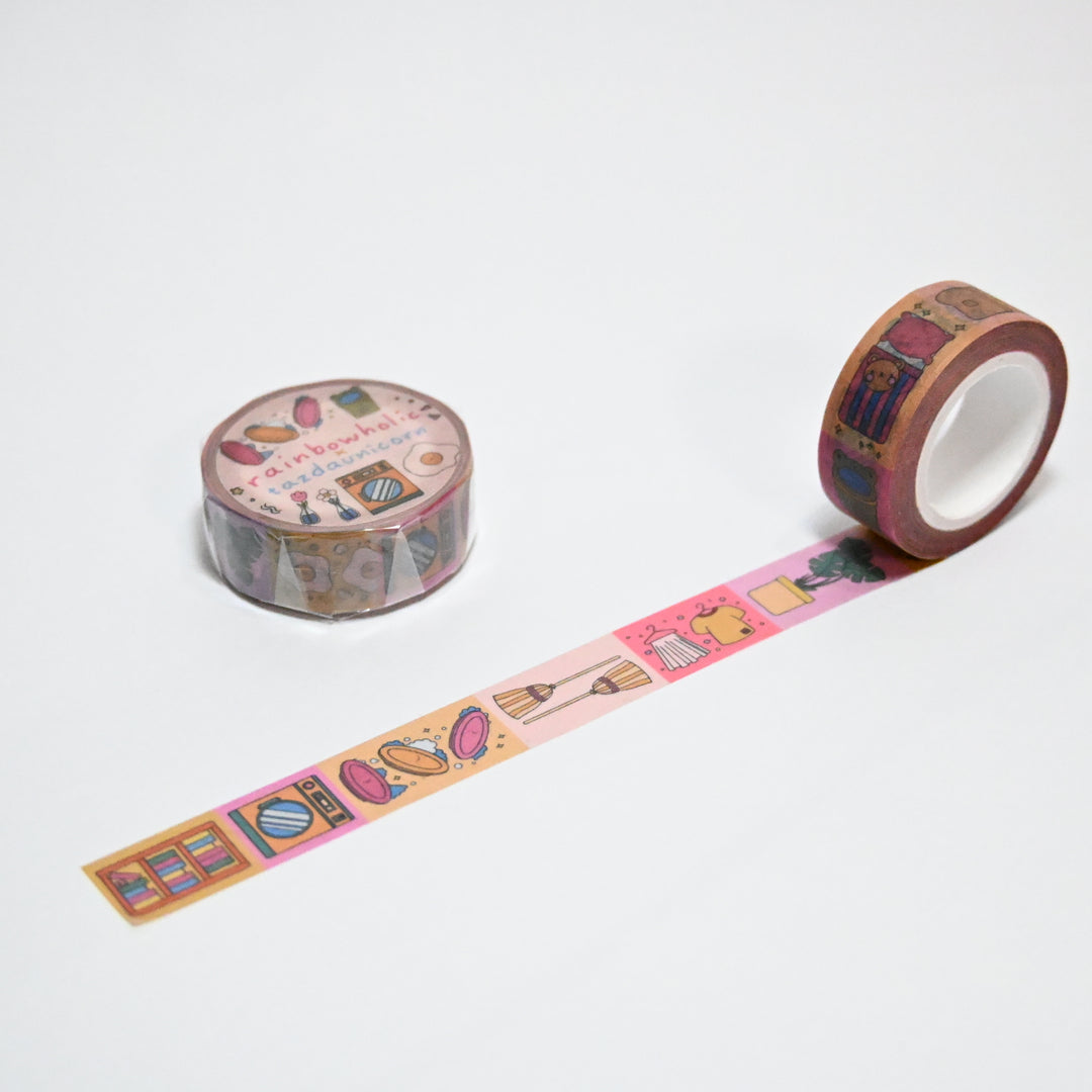 (MT079) Ruban Washi original Rainbowholic x Tazdaunicorn pour les tâches ménagères