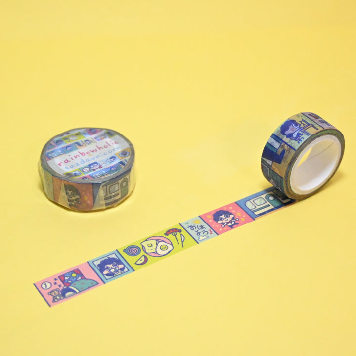(MT070) Cinta washi original de la rutina diaria de Rainbowholic x Tazdaunicorn