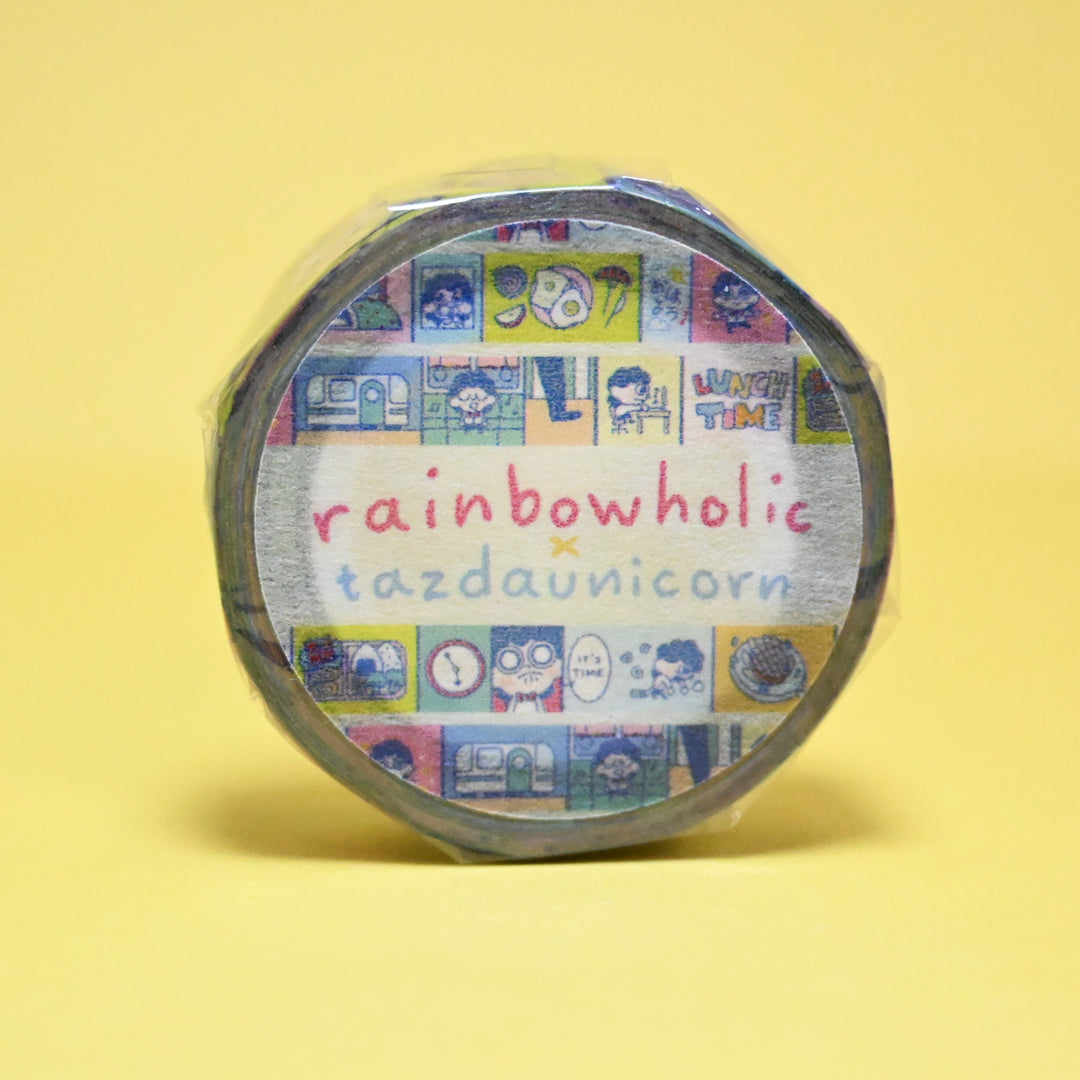 (MT070) Cinta washi original de la rutina diaria de Rainbowholic x Tazdaunicorn