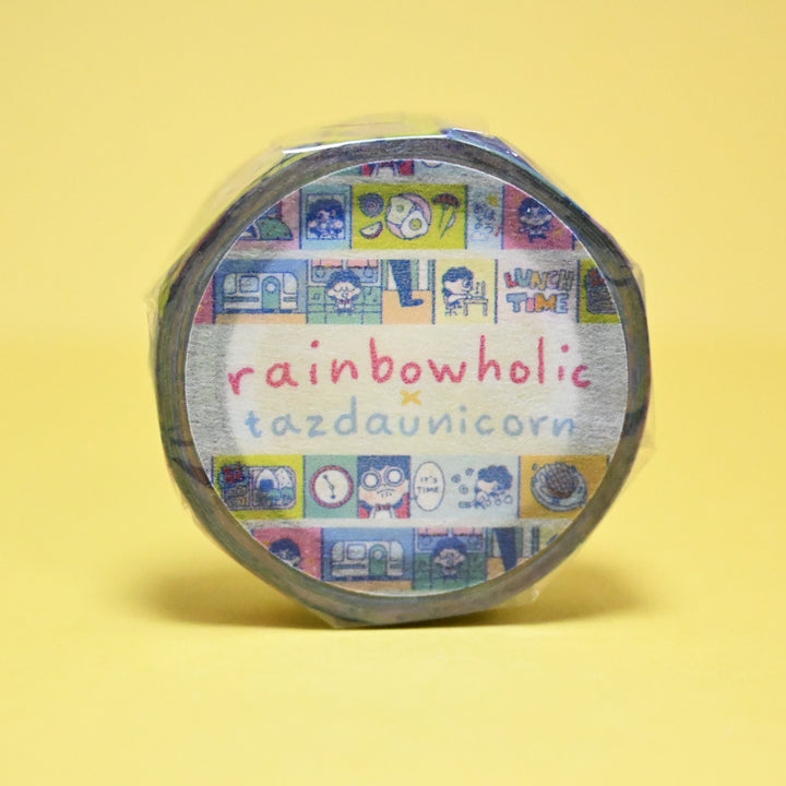 (MT070) Cinta washi original de la rutina diaria de Rainbowholic x Tazdaunicorn
