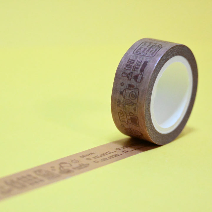 (MT114) Original Rainbowholic x Tazdaunicorn Coffee Is Life Washi Tape