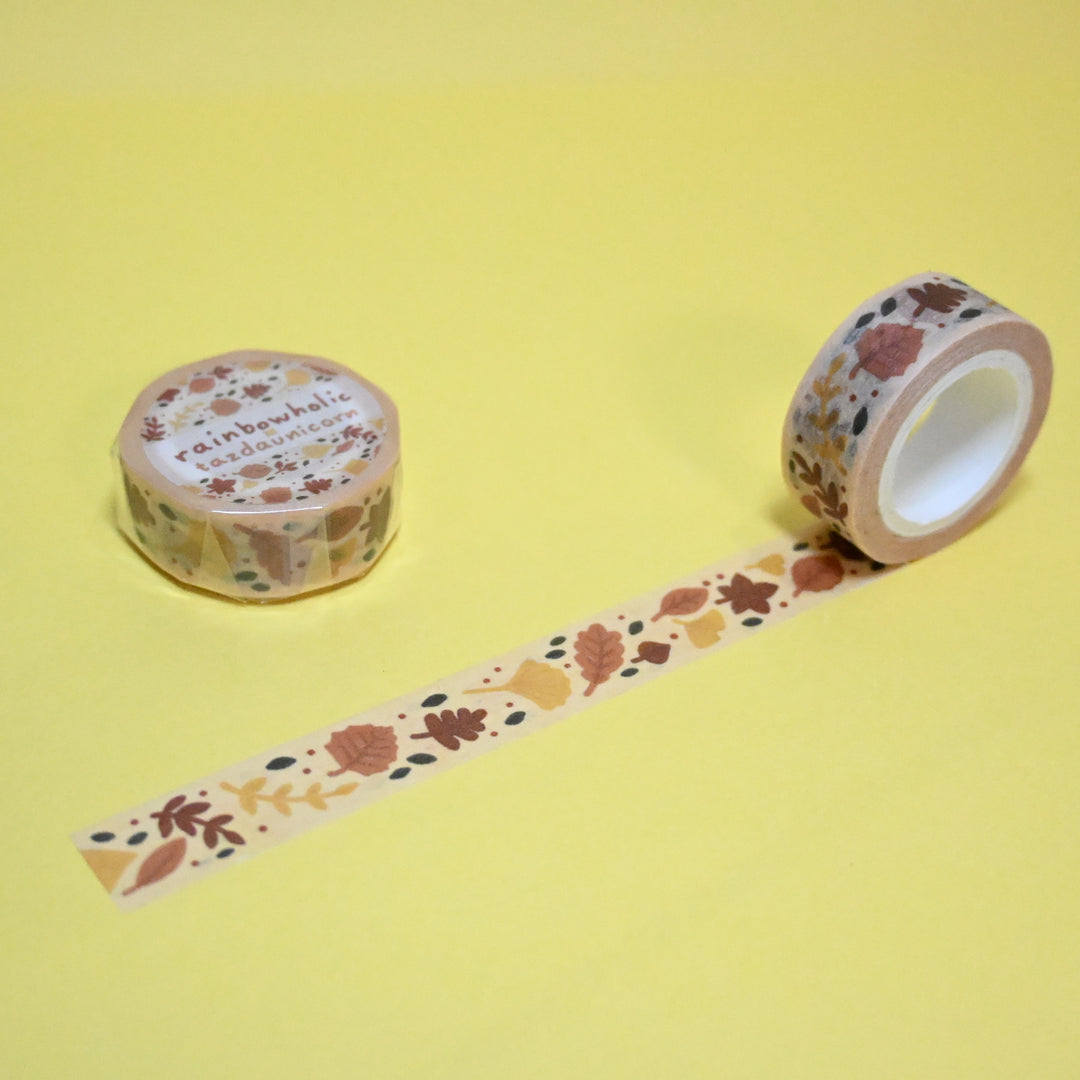 (MT109) Original Rainbowholic x Tazdaunicorn Autumn Patterns Washi Tape