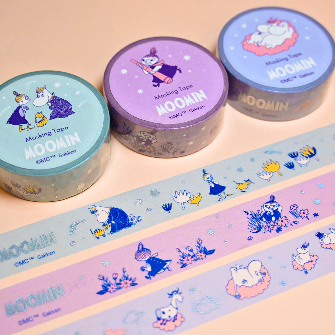 Gakken Moomin Colorful Washi Tape Set (3 pcs.)
