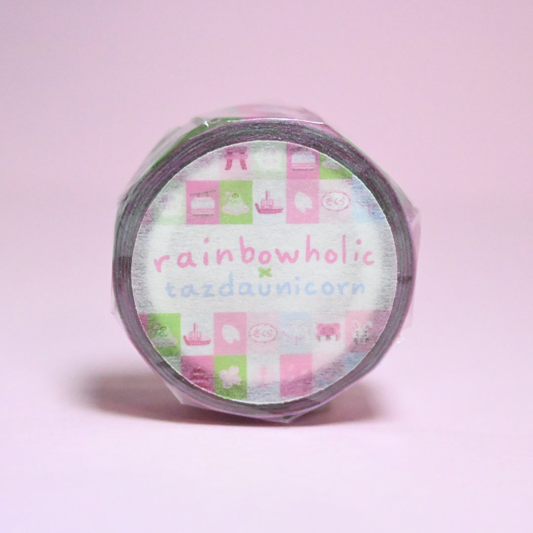 (MT092) Ruban Washi original Rainbowholic x Tazdaunicorn Sakura et Mt. Fuji