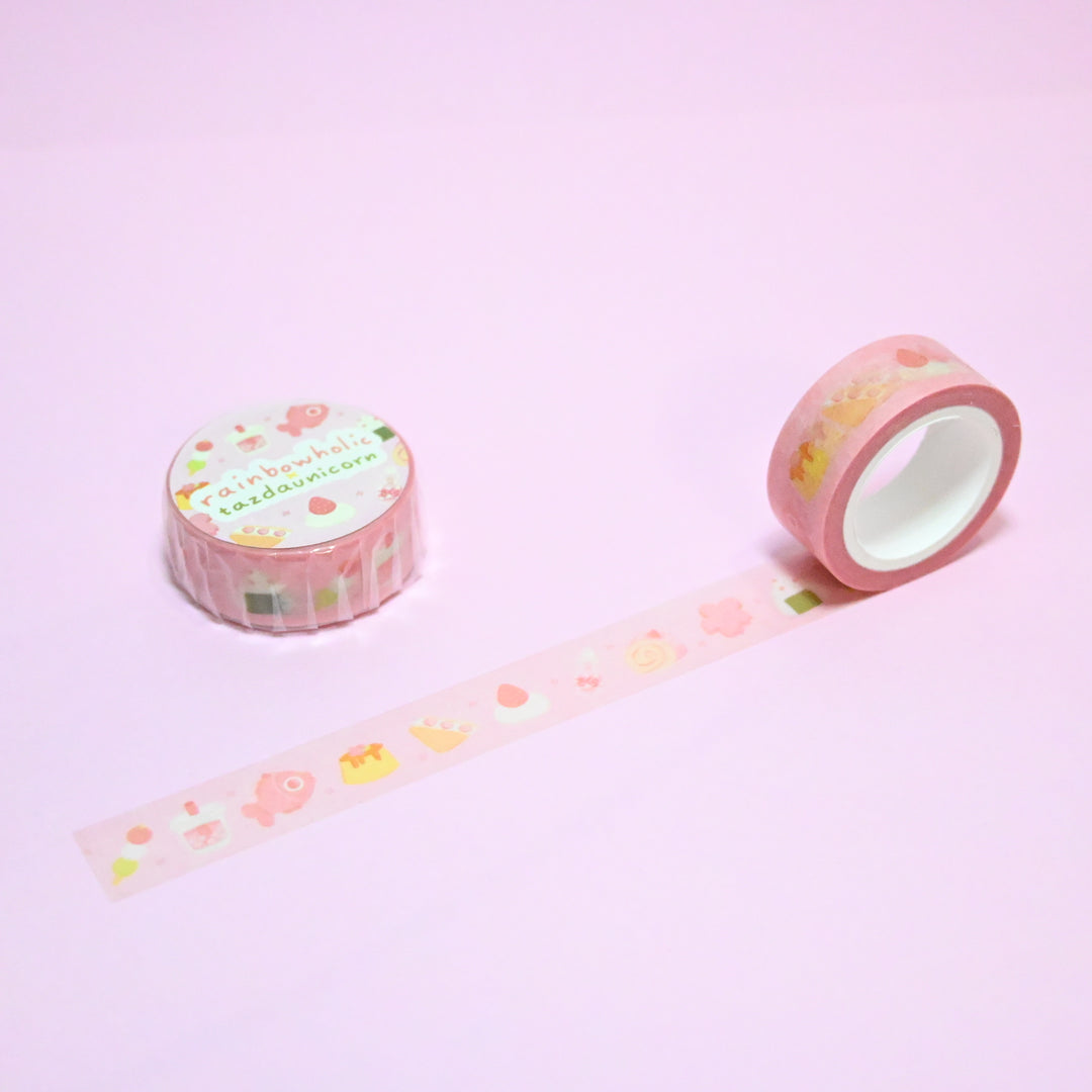 (MT123) Original Rainbowholic x Tazdaunicorn Sakura Snacks Washi Tape