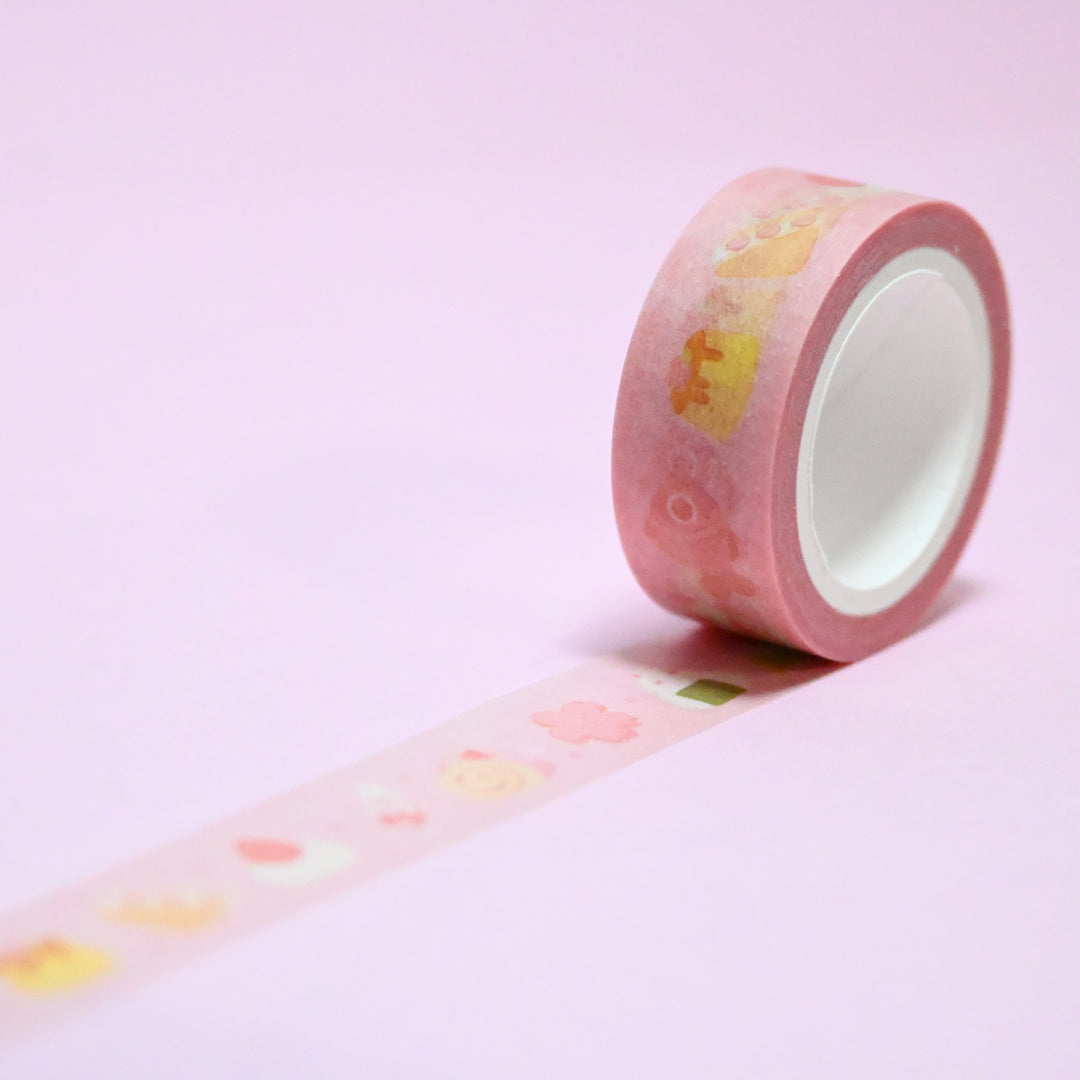 (MT123) Original Rainbowholic x Tazdaunicorn Sakura Snacks Washi Tape