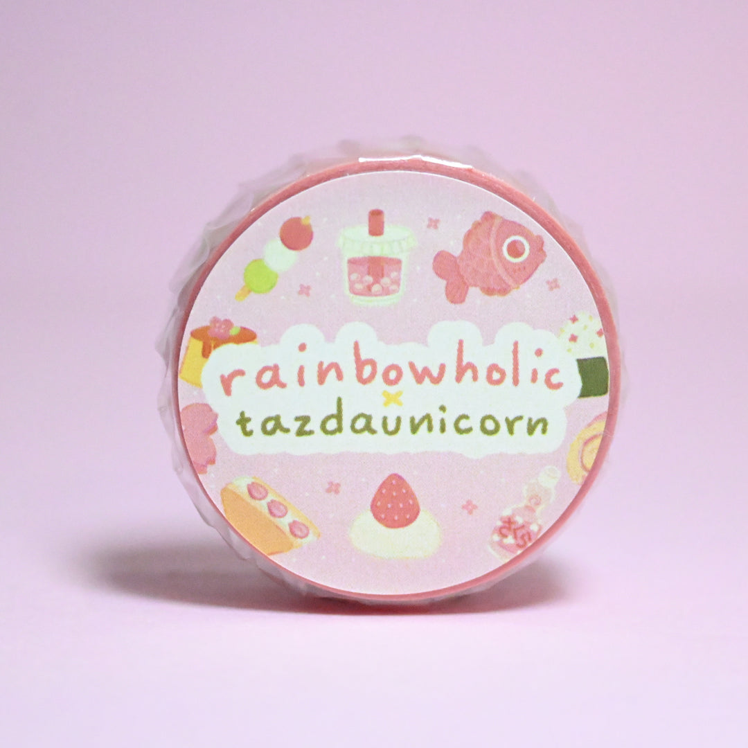 (MT123) Original Rainbowholic x Tazdaunicorn Sakura Snacks Washi Tape