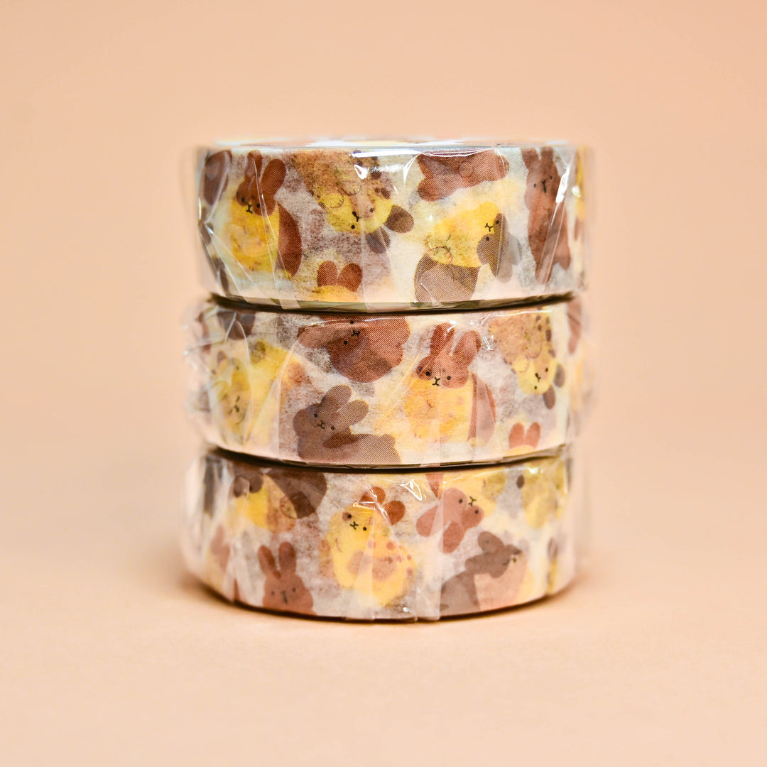 World Craft Brown Bunnies Washi Tape