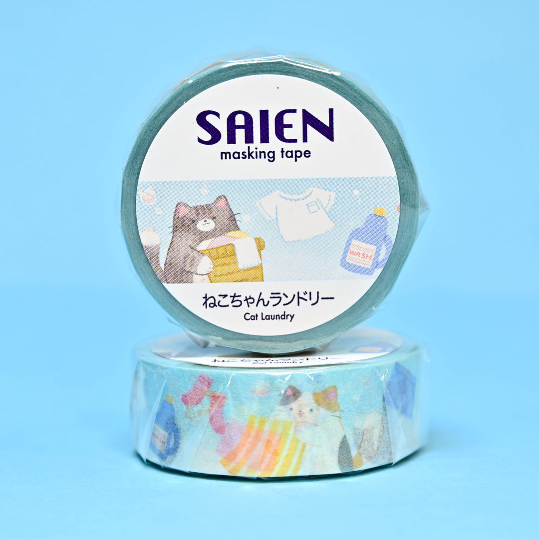SAIEN Cat Laundry Washi Tape