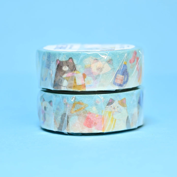SAIEN Cat Laundry Washi Tape