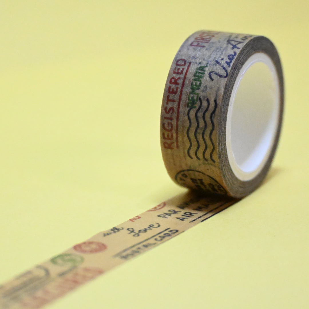 (MT131) Original Rainbowholic x Tazdaunicorn Airmail Stamps Washi Tape
