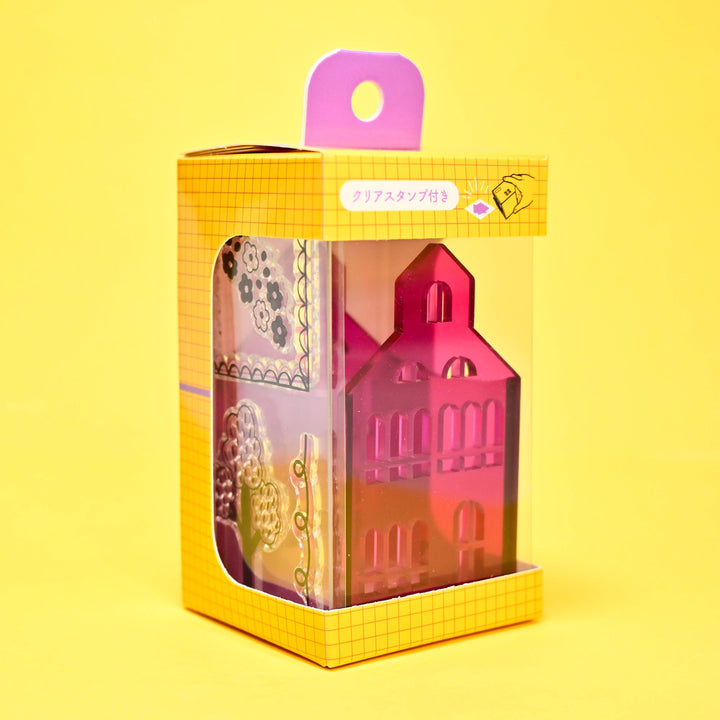 Komamono Lab Townscape Acrylic Stamp MEDIUM Hot Pink