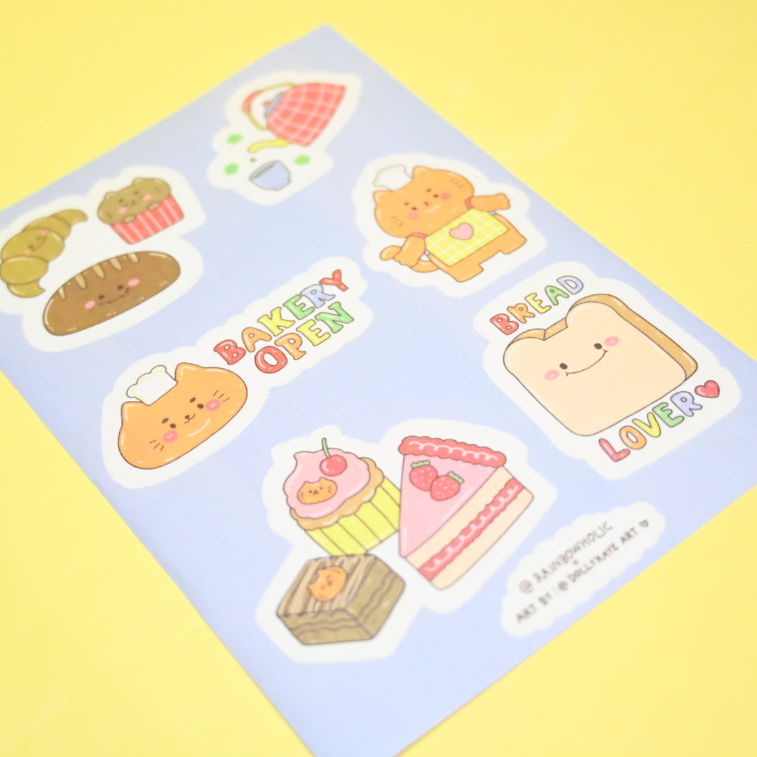 (ST010) Rainbowholic x Dolly Kaye Art Bakery A6 Sticker