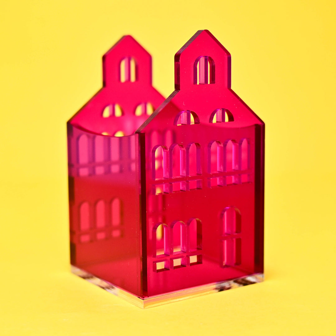 Komamono Lab Townscape Acrylic Stamp MEDIUM Hot Pink
