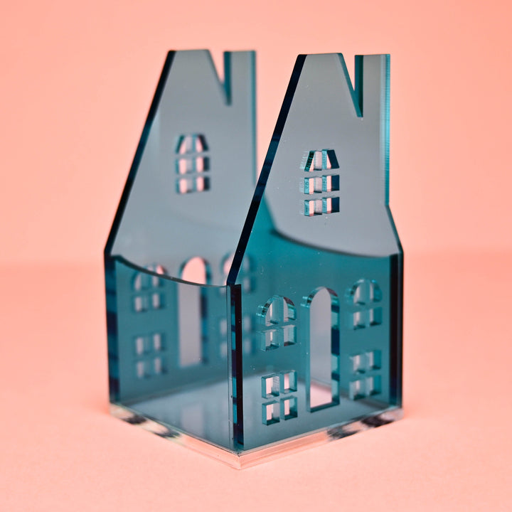 Komamono Lab Townscape Acrylic Stamp MEDIUM Teal