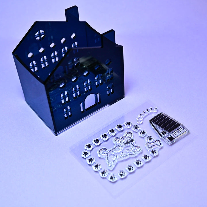 Komamono Lab Townscape Acrylic Stamp BIG Black
