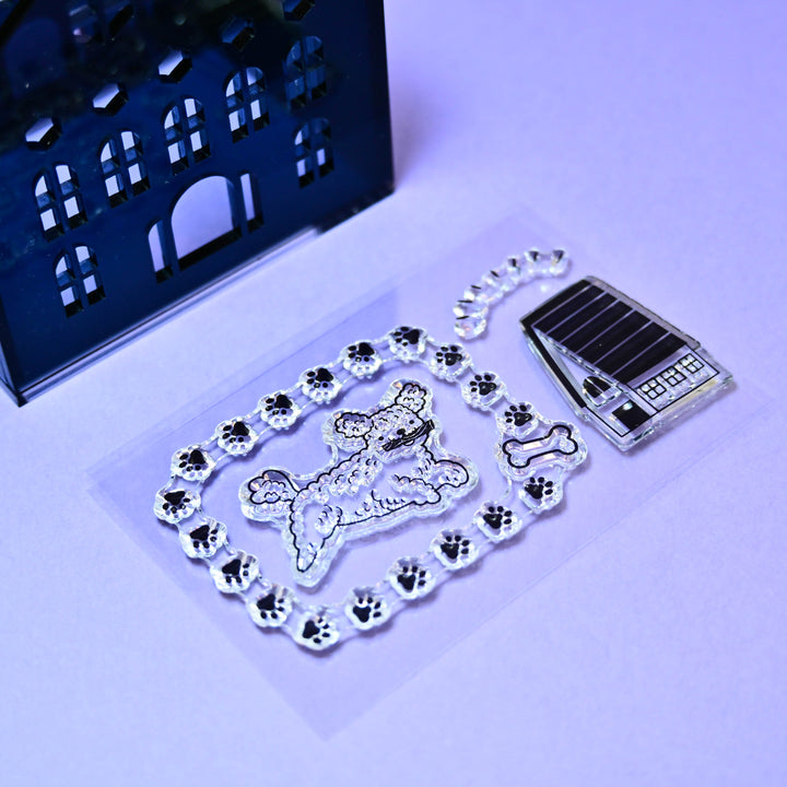 Komamono Lab Townscape Acrylic Stamp BIG Black