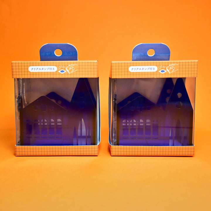 Komamono Lab Townscape Acrylic Stamp BIG Blue