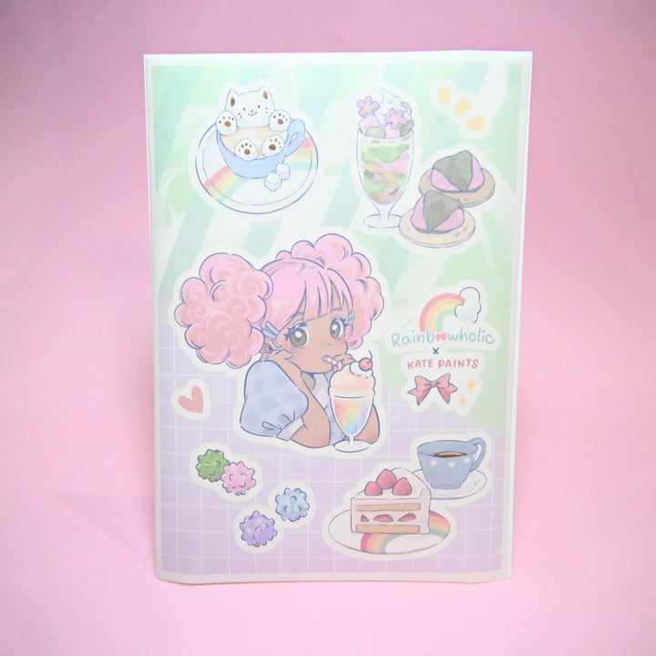 (ST036) Rainbowholic x Kate Paints Kawaii Sweets Sticker Set (2 sheets)