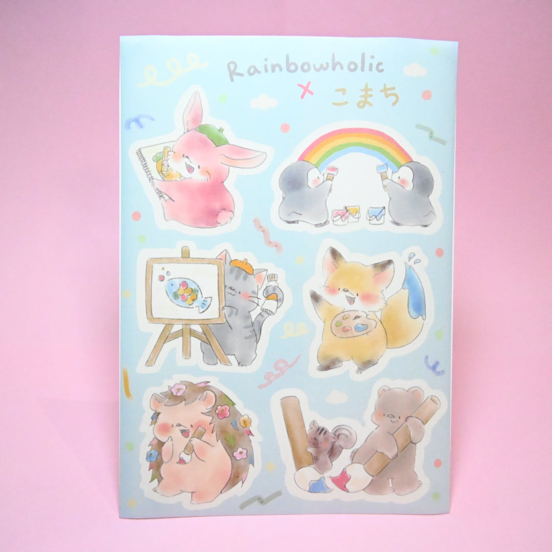 (ST037) Original Rainbowholic x Komachi Kawaii Atelier Sticker Set (2 sheets)