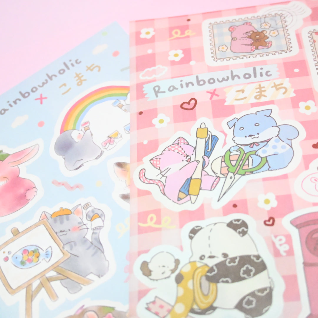 (ST037) Original Rainbowholic x Komachi Kawaii Atelier Sticker Set (2 sheets)