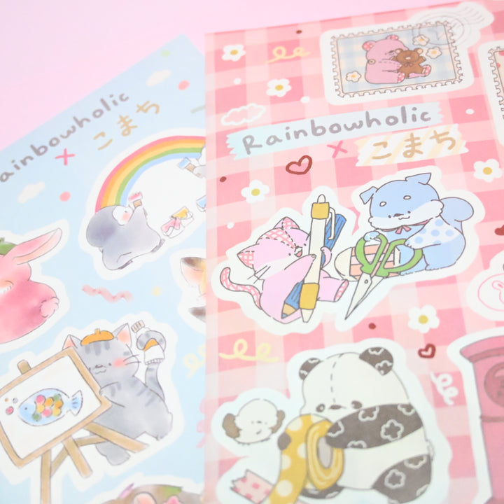 (ST037) Original Rainbowholic x Komachi Kawaii Atelier Sticker Set (2 sheets)
