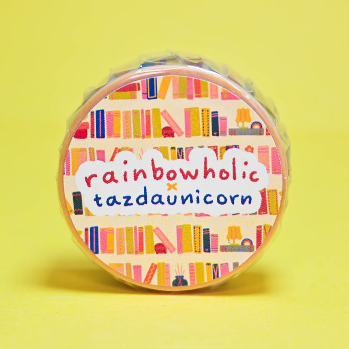 (MT151) Rainbowholic x Tazdaunicorn Bookshelf Washi Tape