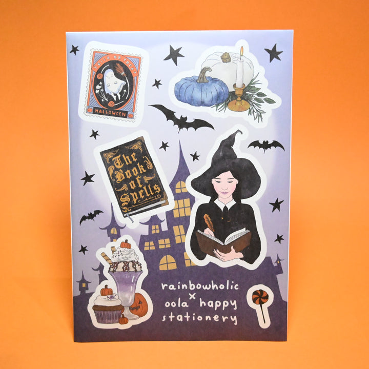 (ST045) Original Rainbowholic x Oola Happy Stationery Collaboration Autumn & Halloween Sticker Set (2 sheets)