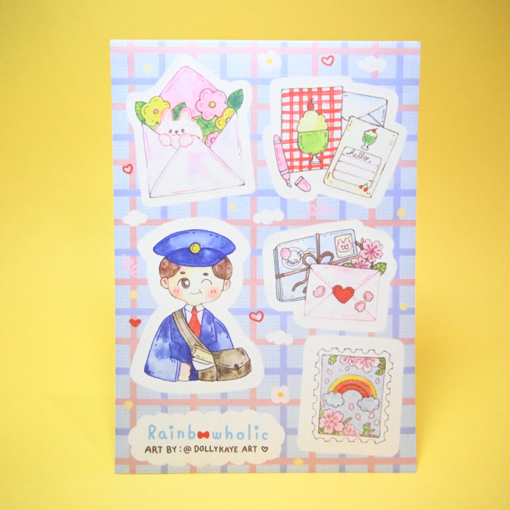 (ST053) Rainbowholic x Dolly Kaye Art "Happy Mail Time" Sticker Set (2 sheets)