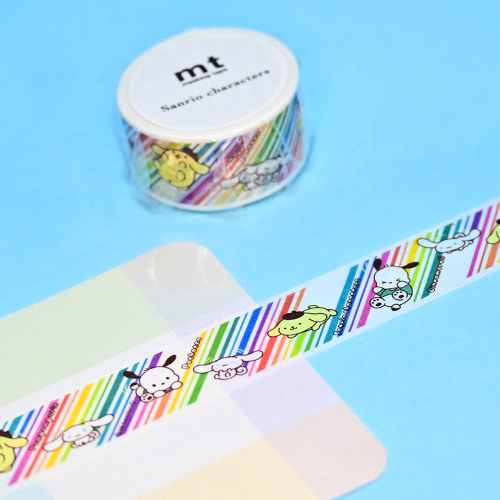 mt Sanrio Rainbow Stripes Washi Tape 2cm