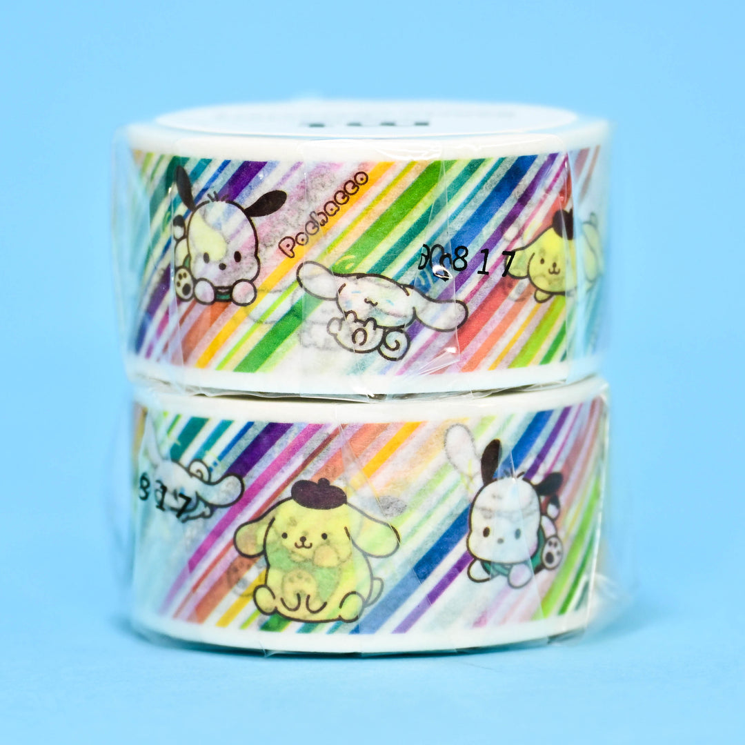 mt Sanrio Rainbow Stripes Washi Tape 2cm