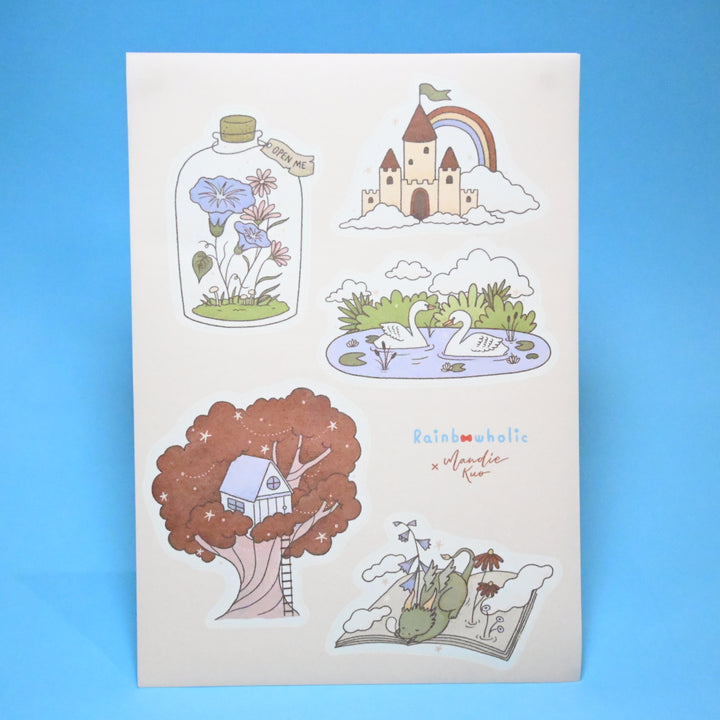 (ST069) Rainbowholic x Mandie Kuo Whimsical Fairy Tales Sticker Set (2 sheets)