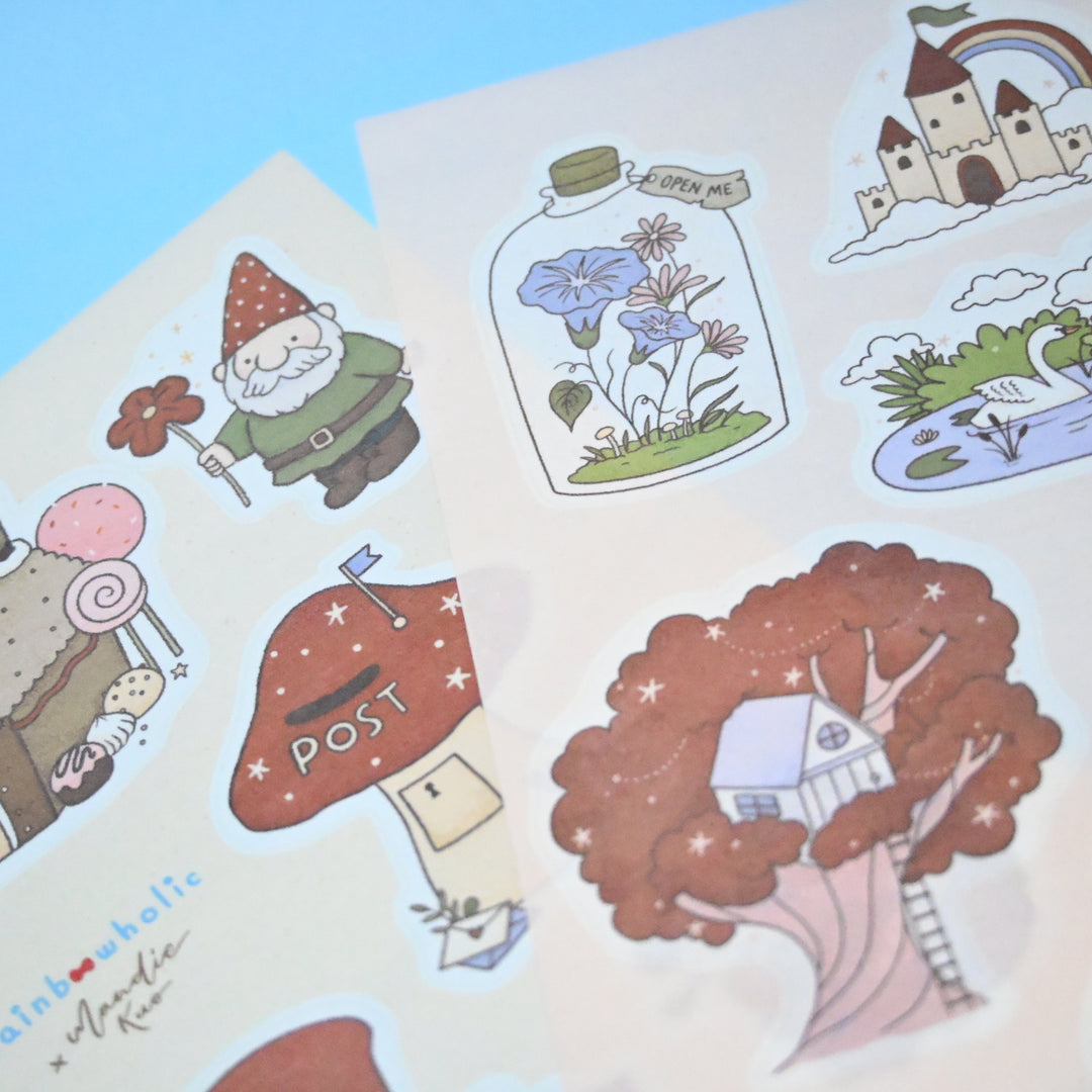 (ST069) Rainbowholic x Mandie Kuo Whimsical Fairy Tales Sticker Set (2 sheets)