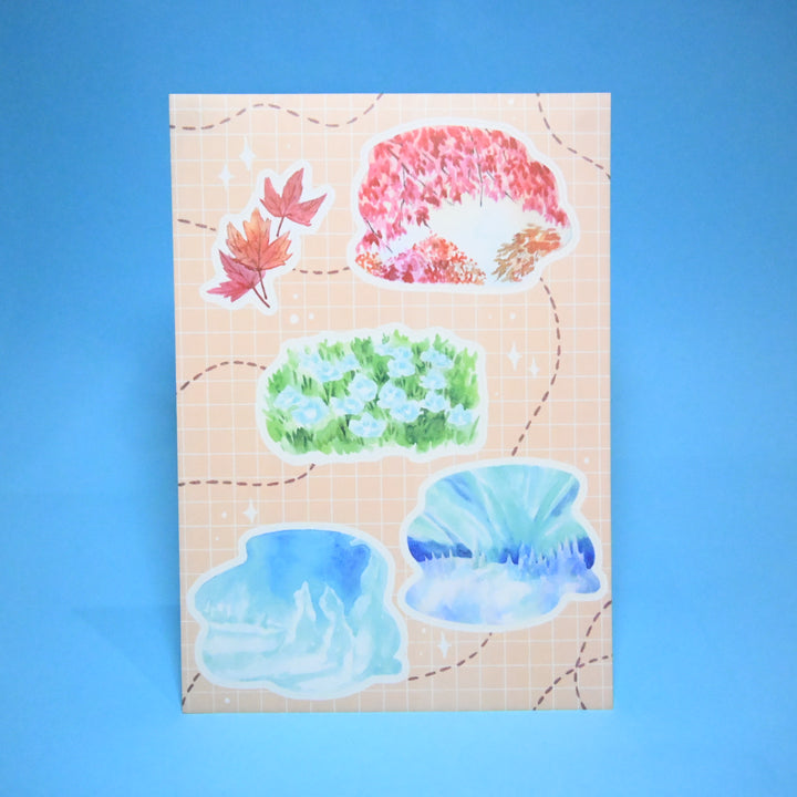 (ST052) Rainbowholic x Kate Paints Beautiful Scenery / Seasons Sticker Set (2 sheets)
