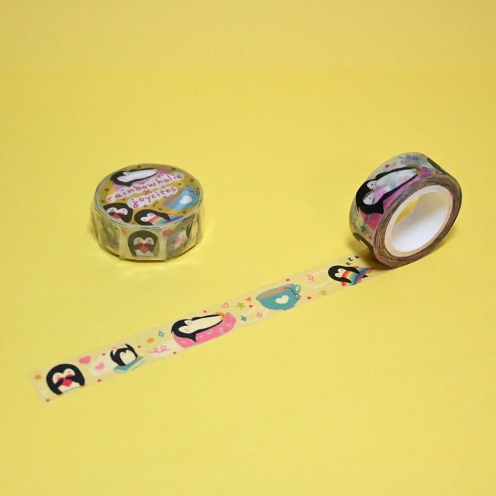 (MTSP006) Original Rainbowholic x joycites Penguin's Daily Life Washi Tape