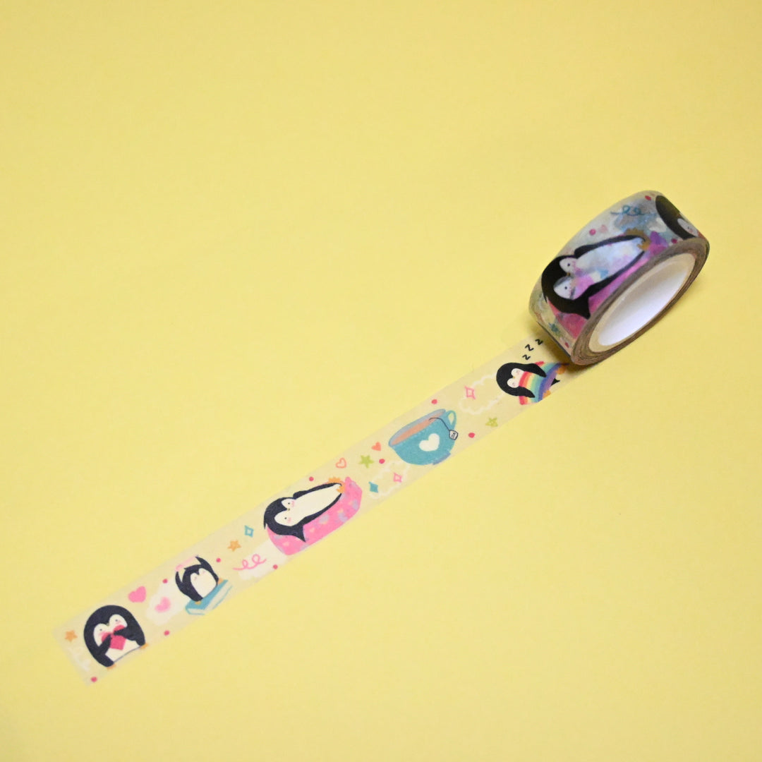 (MTSP006) Original Rainbowholic x joycites Penguin's Daily Life Washi Tape