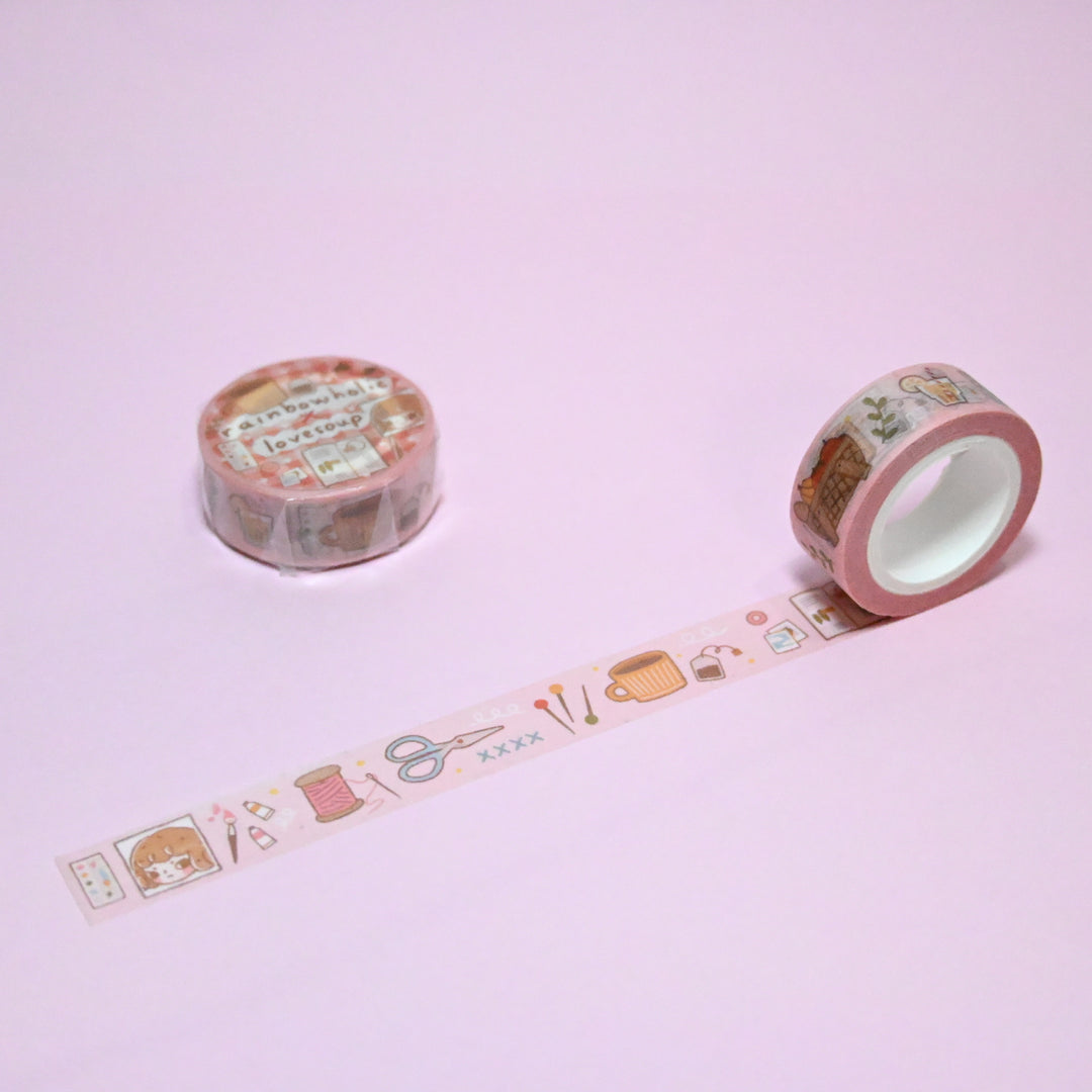 (MTSP003) Original Rainbowholic x lovesoup Journaling Tea Time Washi Tape