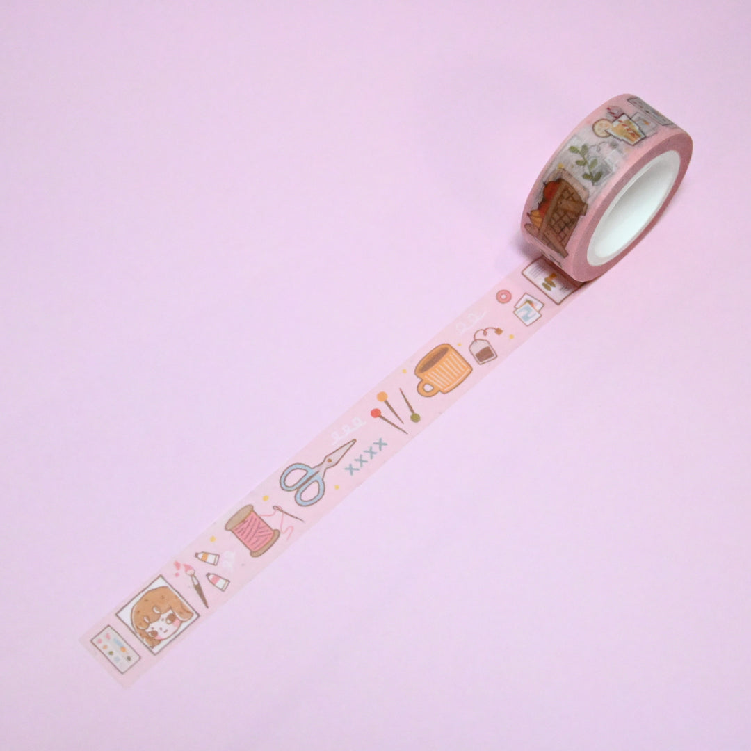 (MTSP003) Original Rainbowholic x lovesoup Journaling Tea Time Washi Tape