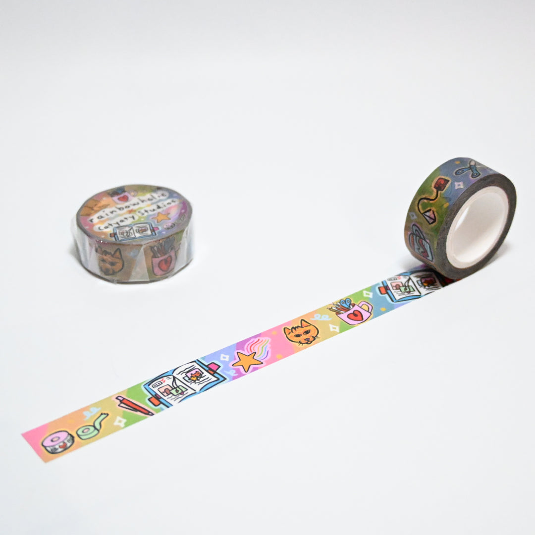 (MTSP002) Original Rainbowholic x Catyaty Studios Journaling Time Washi Tape