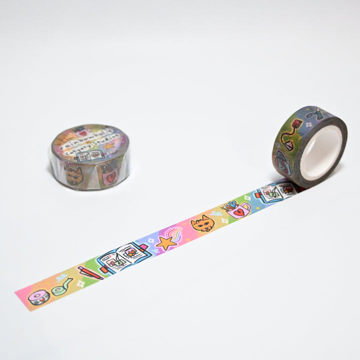 (MTSP002) Original Rainbowholic x Catyaty Studios Journaling Time Washi Tape